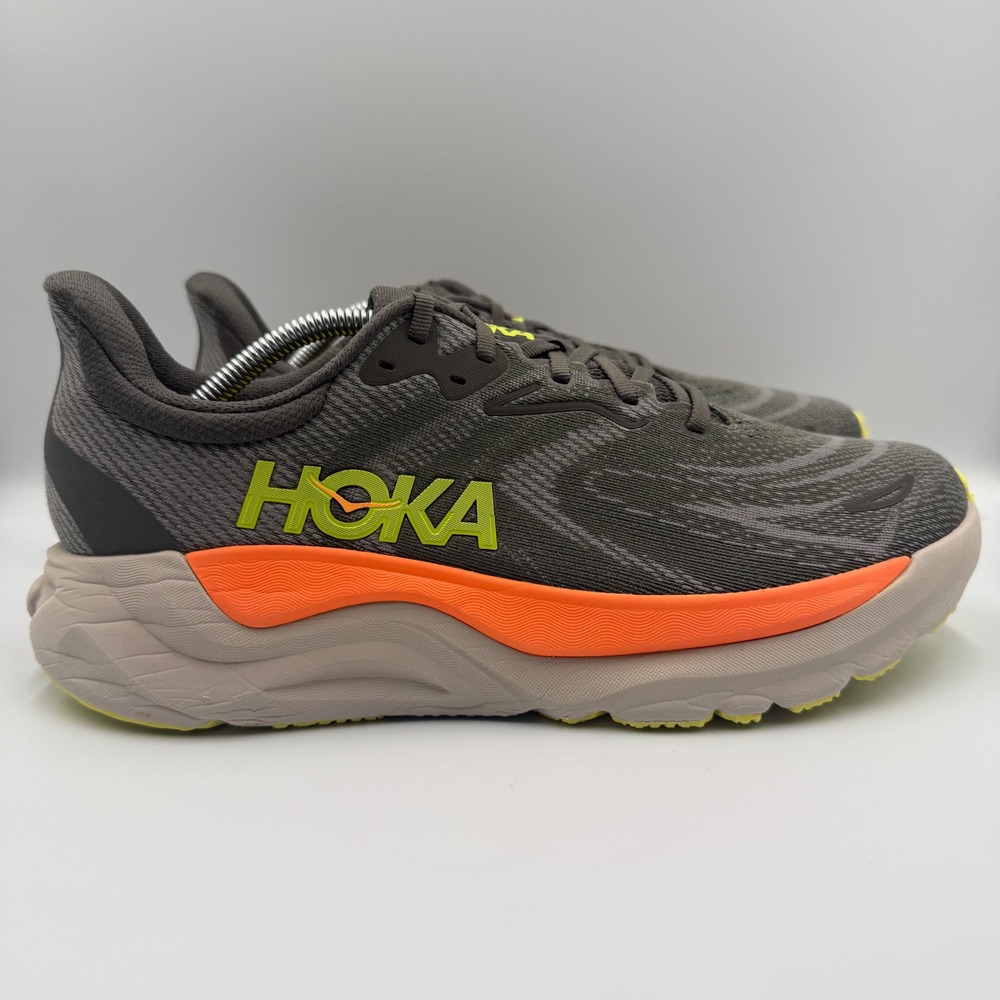 Hoka One One Arahi 6 Men Size 11D Grey Orange Running Shoes Sneakers 116869 AHLT